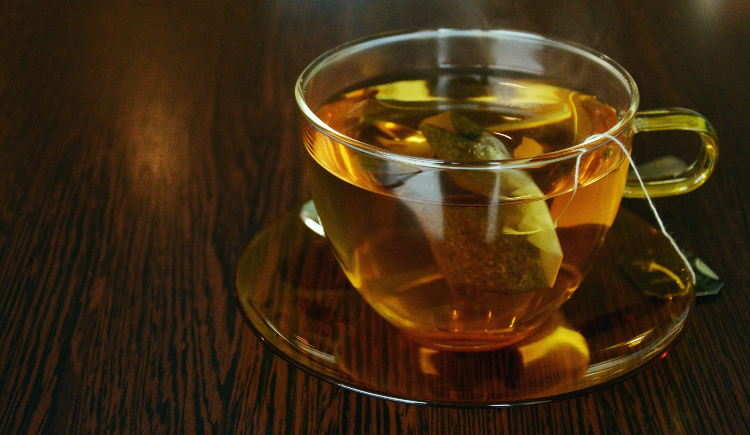 cup of tea on a table